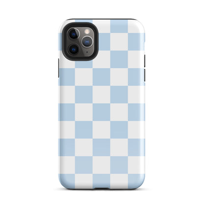Pastel Blue Checkered iPhone Case iPhone 11 Pro Max Glossy