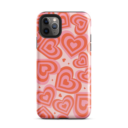 Pink & Red Hearts iPhone Case iPhone 11 Pro Max Glossy