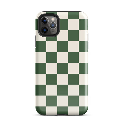 Green Checkered iPhone Case iPhone 11 Pro Max Glossy