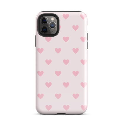 Light Pink Hearts iPhone Case