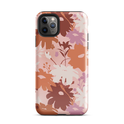 Brown Floral Fusion iPhone Case