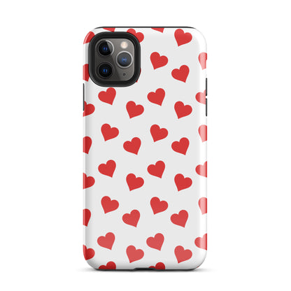 Red Heart Mania iPhone Case