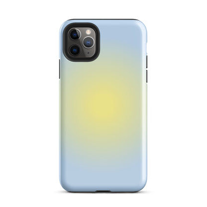 Yellow & Blue Aura iPhone Case