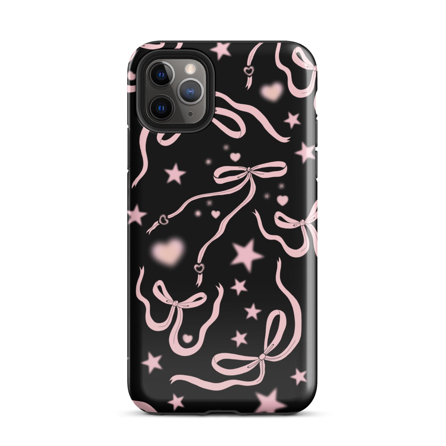 Black Cosmic Bows iPhone Case