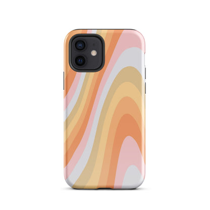 Rainbow Waves iPhone Case iPhone 12 Glossy