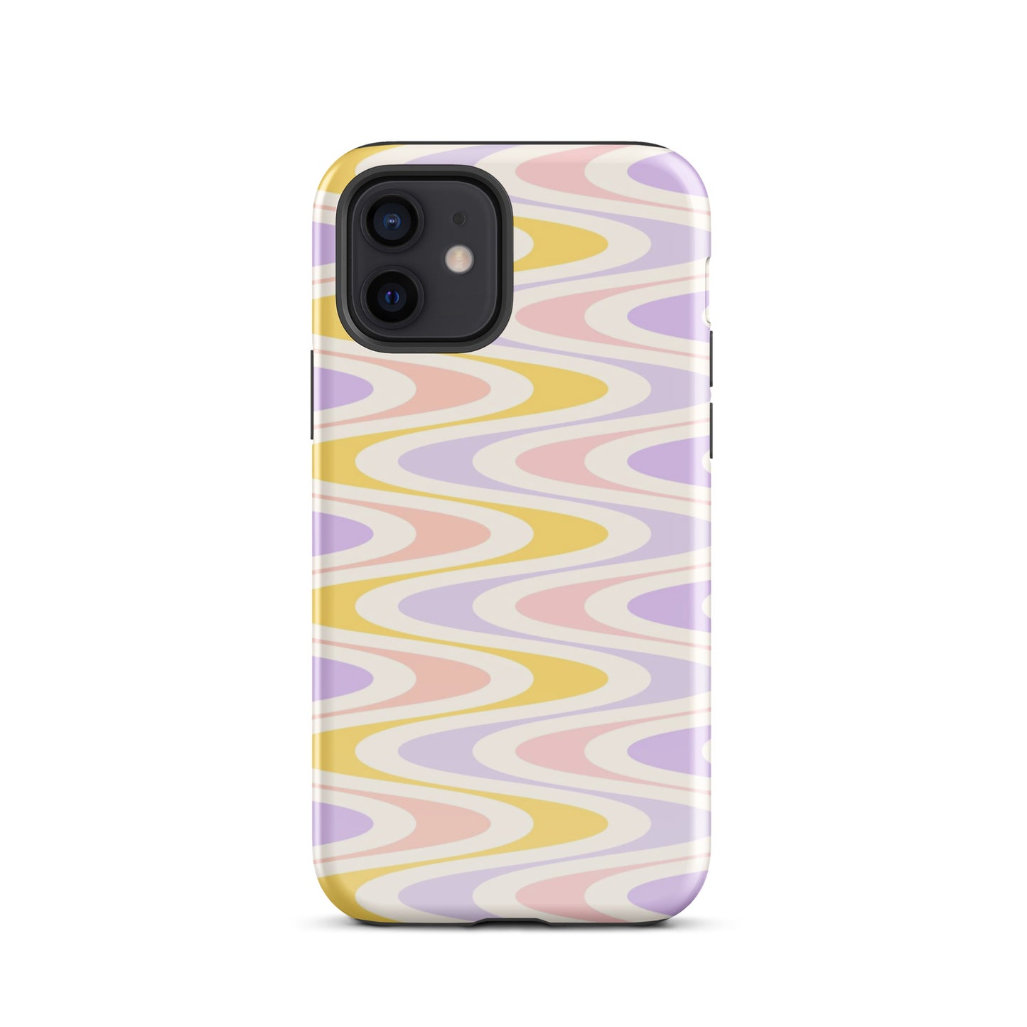 Pastel Retro Wavy iPhone Case iPhone 12 Glossy