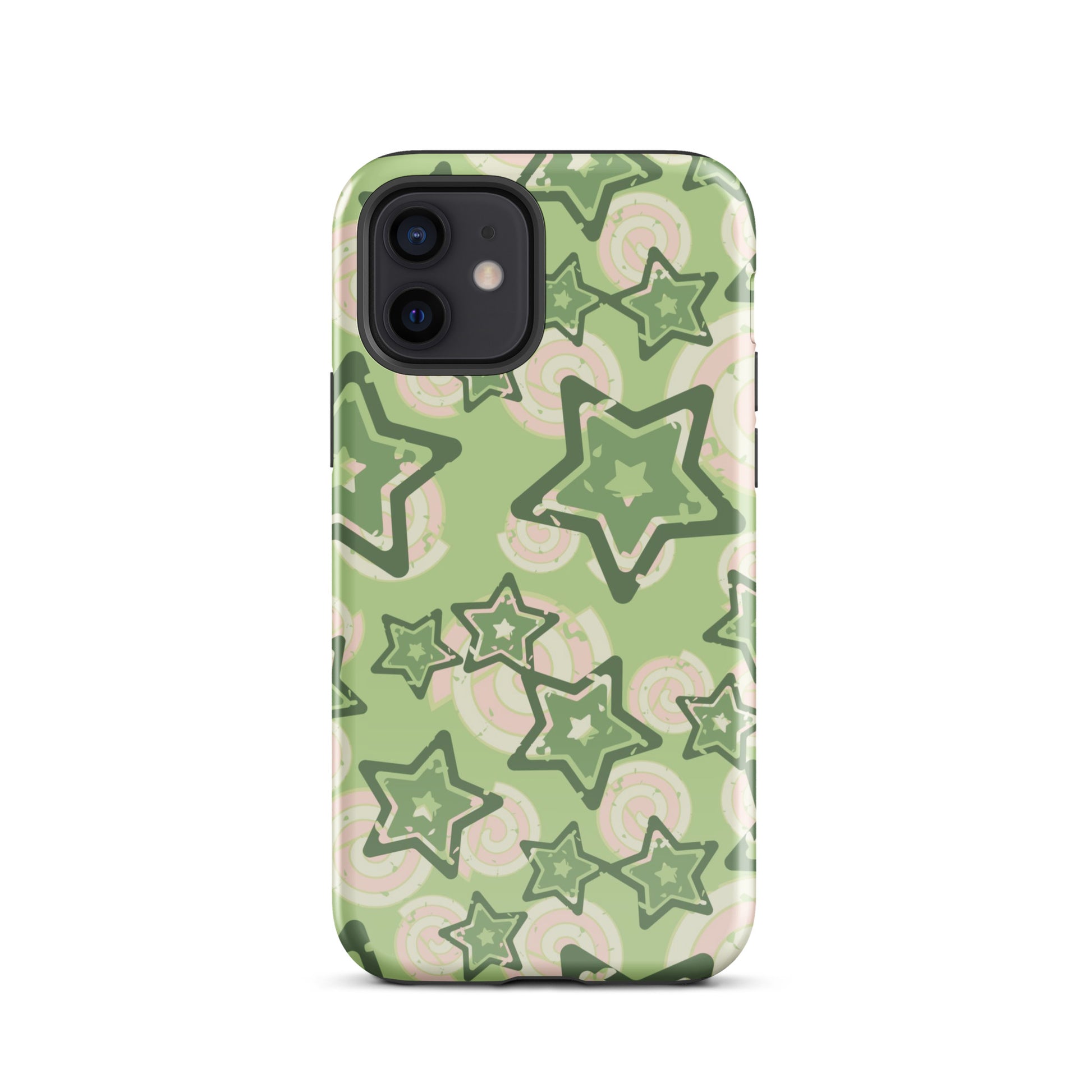 Y2K Green Star iPhone Case iPhone 12 Glossy