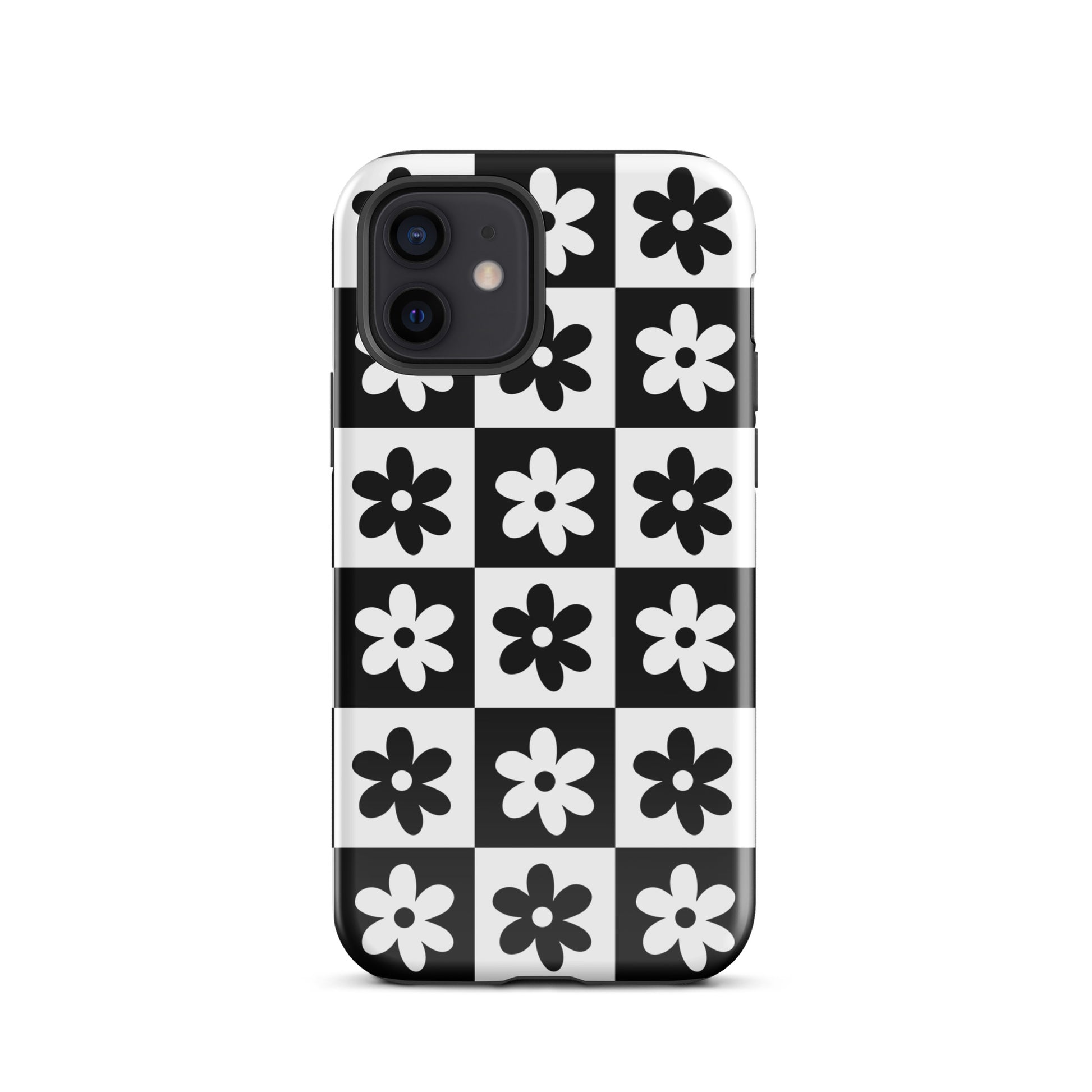 Black & White Garden iPhone Case iPhone 12 Glossy