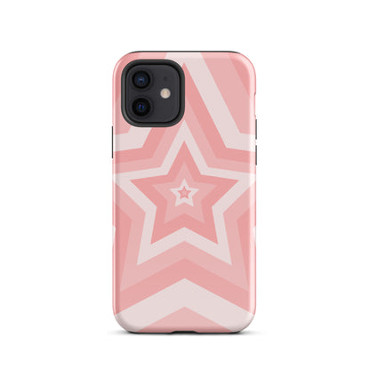 Pink Starburst iPhone Case iPhone 12 Glossy