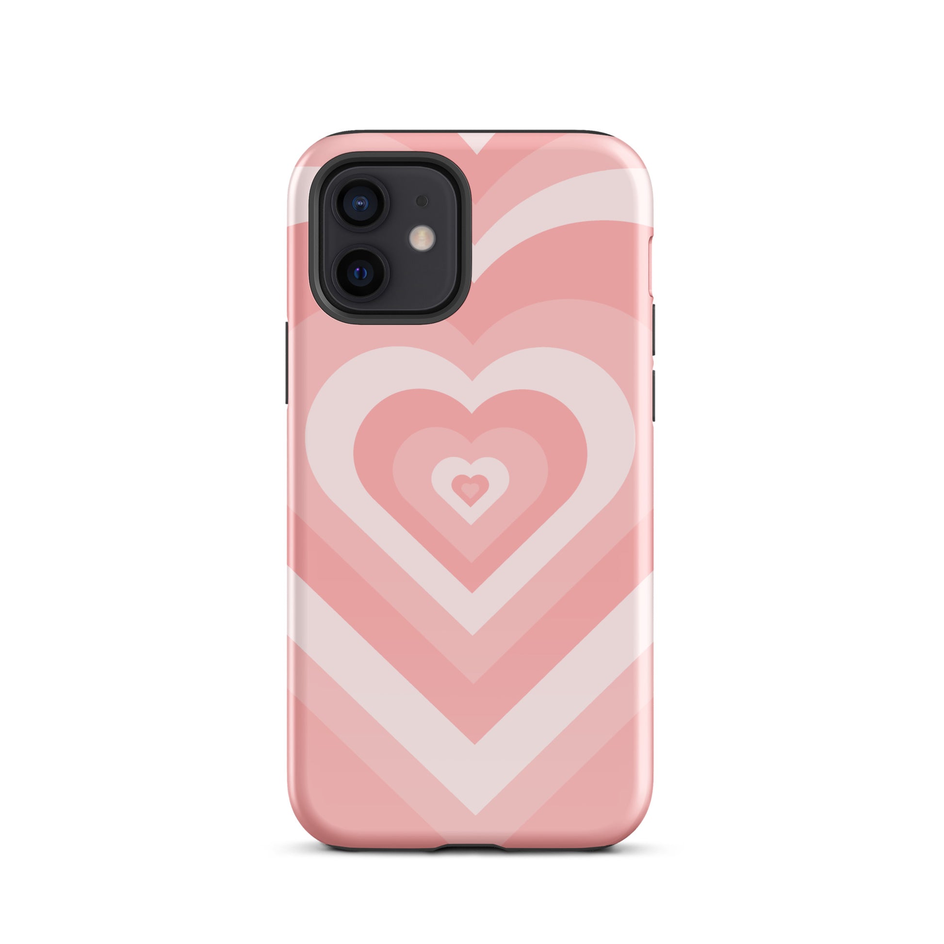 Pink Hearts iPhone Case iPhone 12 Glossy