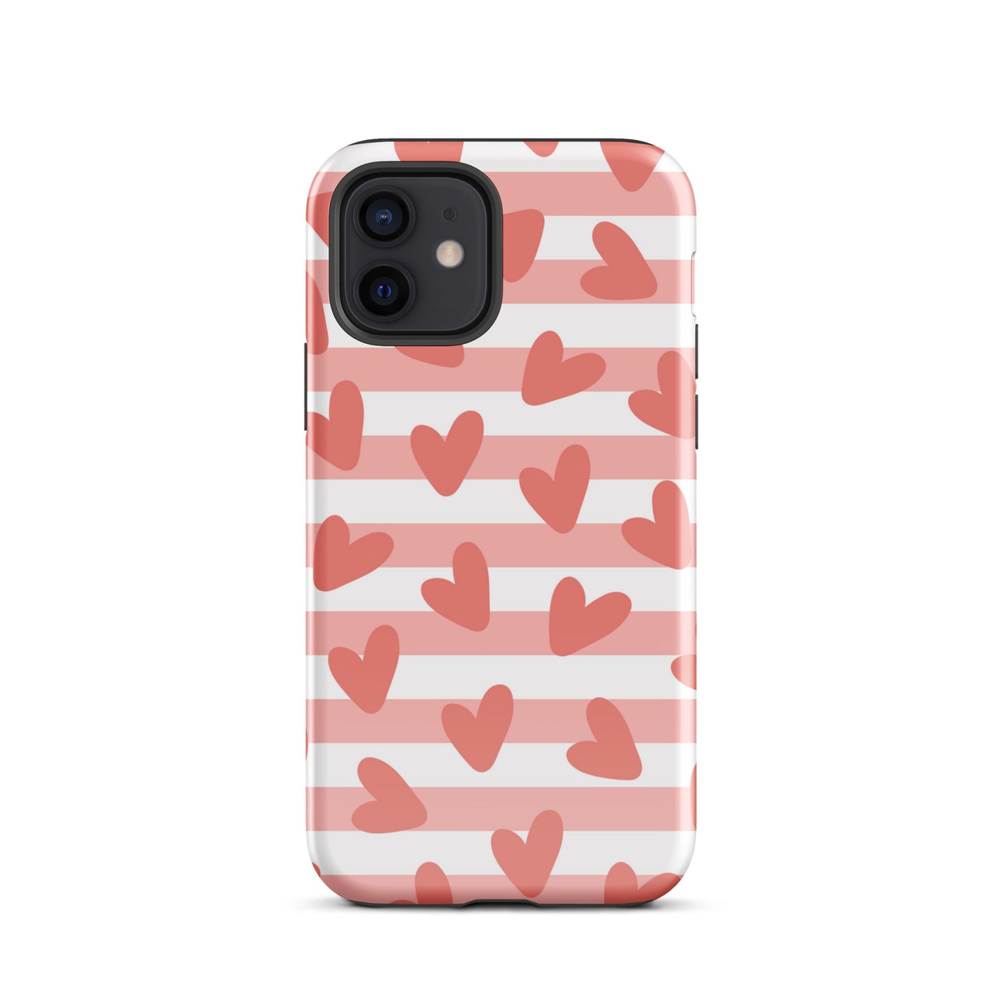 Striped Hearts iPhone Case