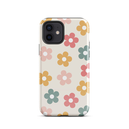 Boho Retro Flowers iPhone Case