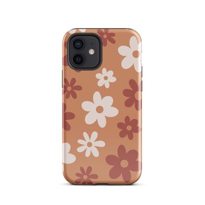 Brown Flower Power iPhone Case