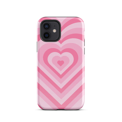 Pink Glowing Hearts iPhone Case