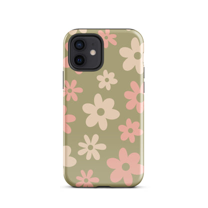 Green Flower Power iPhone Case