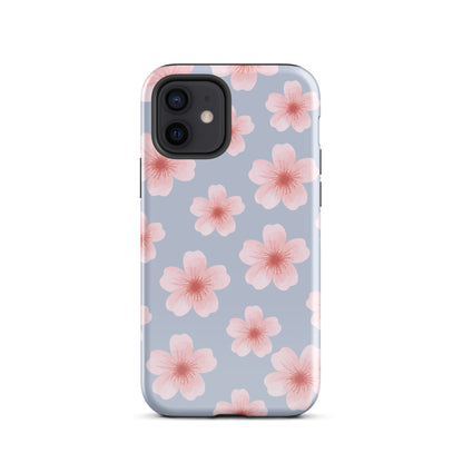 Blue Cherry Blossoms iPhone Case