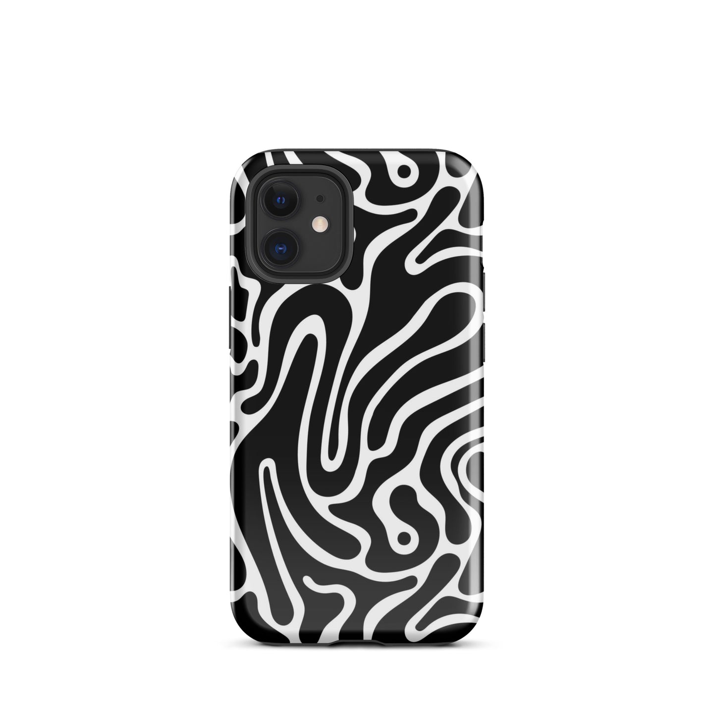 Wavy Noir iPhone Case iPhone 12 mini Glossy