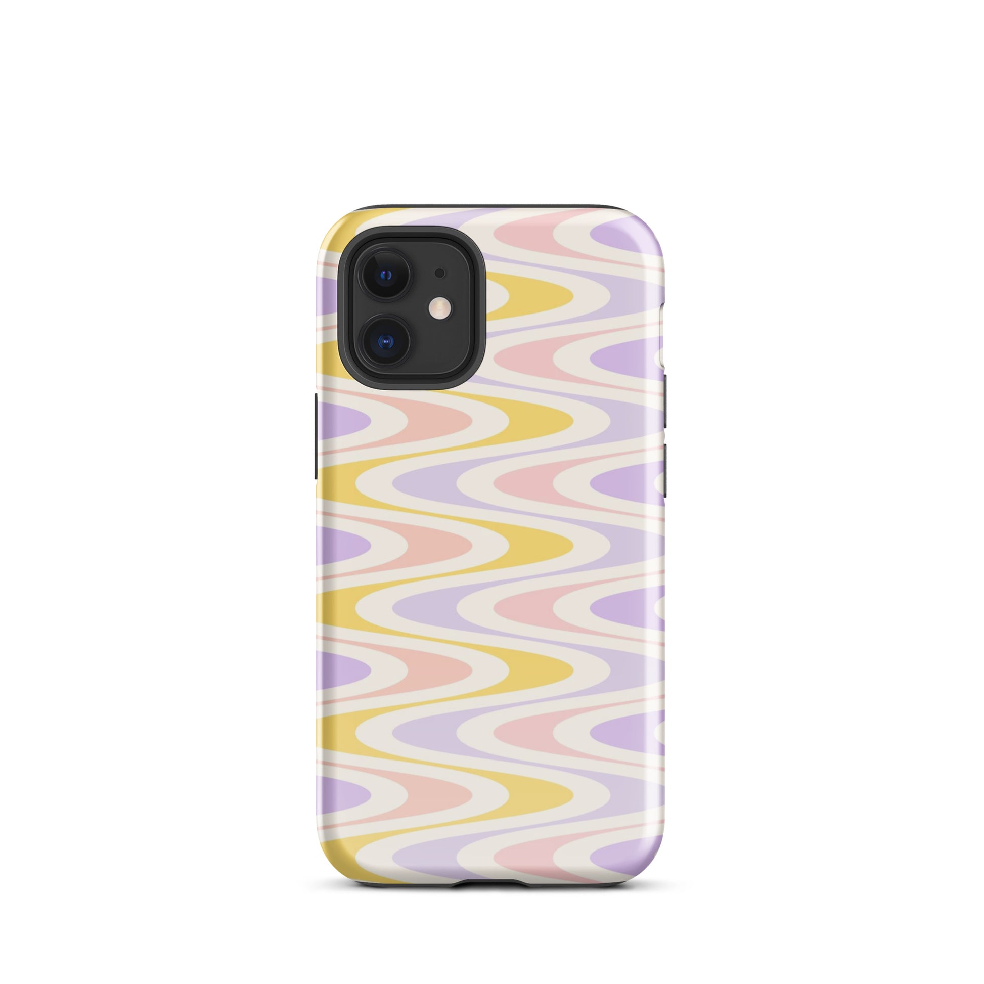 Pastel Retro Wavy iPhone Case iPhone 12 mini Glossy