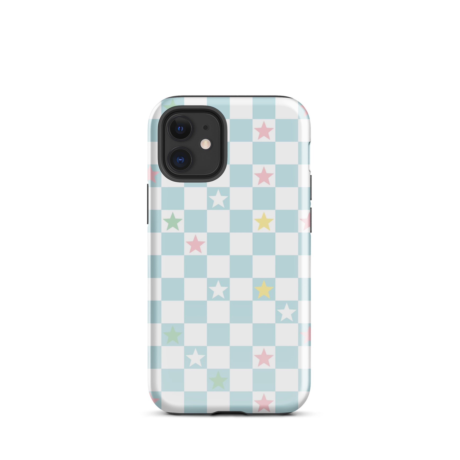 Stars Checkered iPhone Case iPhone 12 mini Glossy