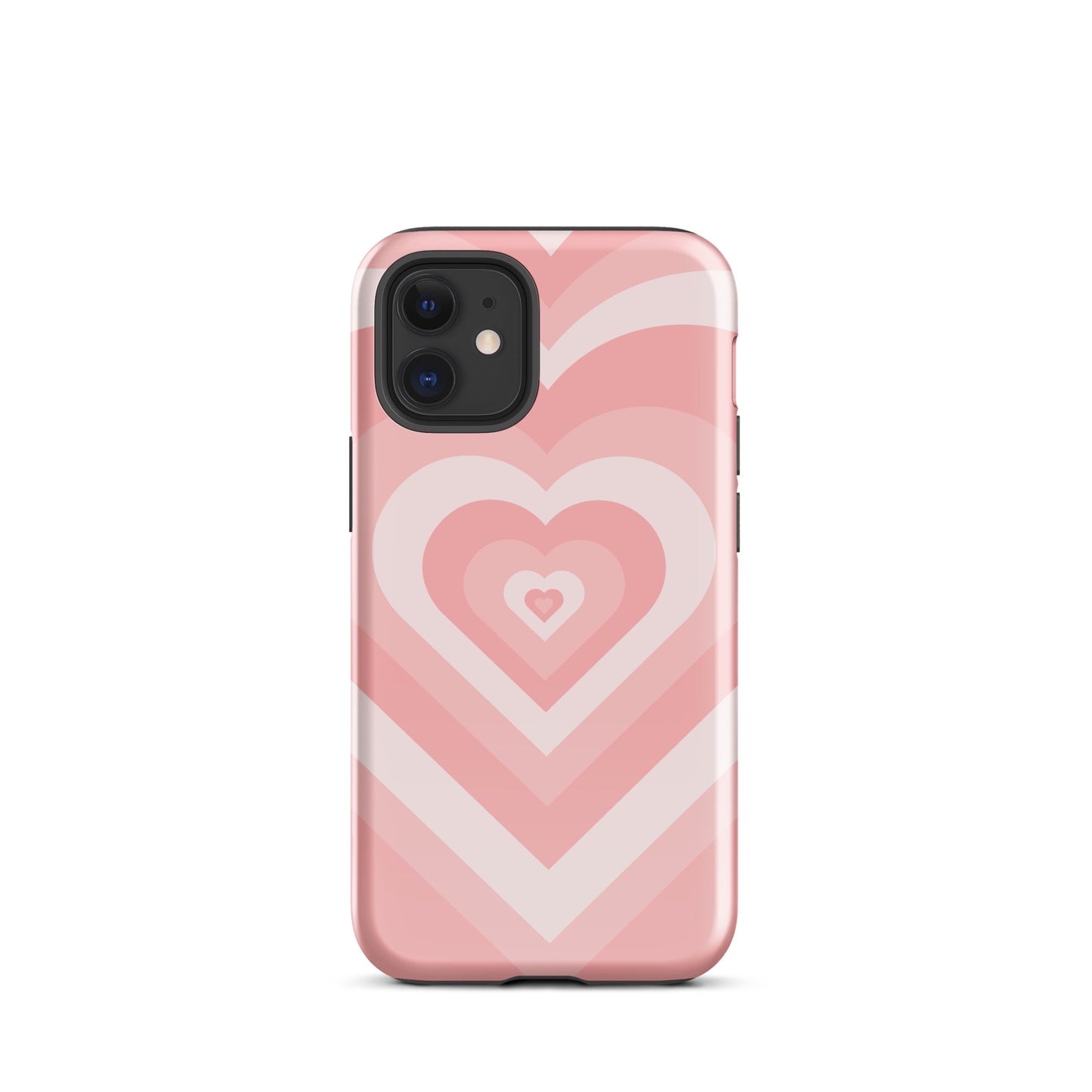 Pink Hearts iPhone Case iPhone 12 mini Glossy