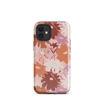 Brown Floral Fusion iPhone Case