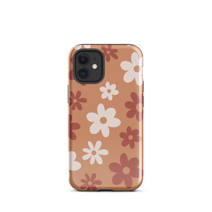 Brown Flower Power iPhone Case