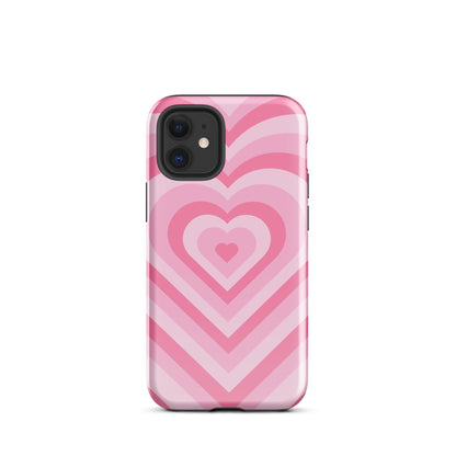 Pink Glowing Hearts iPhone Case