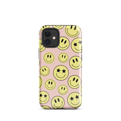 Pink Smiley Faces iPhone Case