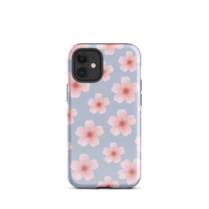 Blue Cherry Blossoms iPhone Case