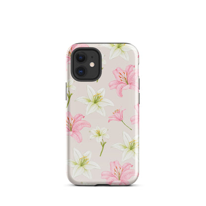 Beige Tiger Lily iPhone Case