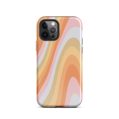 Rainbow Waves iPhone Case iPhone 12 Pro Glossy