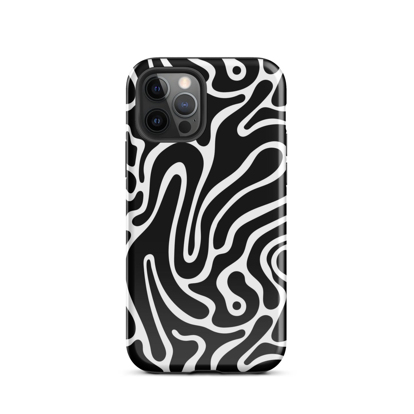 Wavy Noir iPhone Case iPhone 12 Pro Glossy