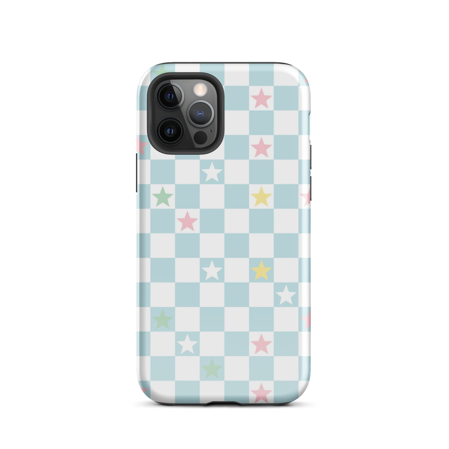 Stars Checkered iPhone Case iPhone 12 Pro Glossy