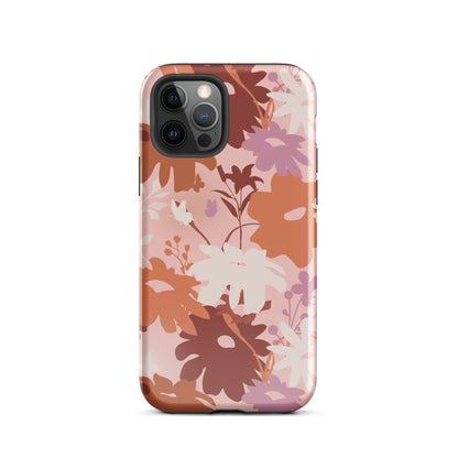 Brown Floral Fusion iPhone Case