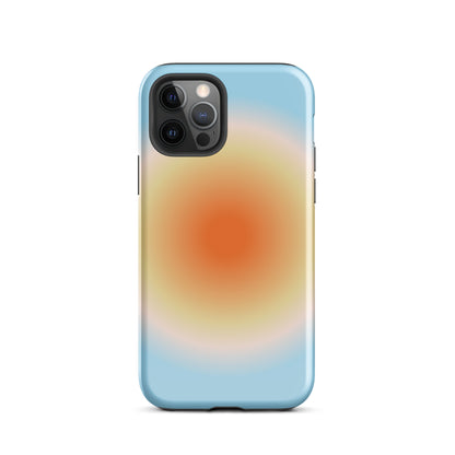 Orange & Blue Aura iPhone Case