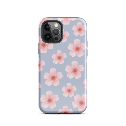 Blue Cherry Blossoms iPhone Case