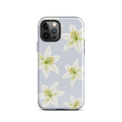 Blue Tiger Lily iPhone Case