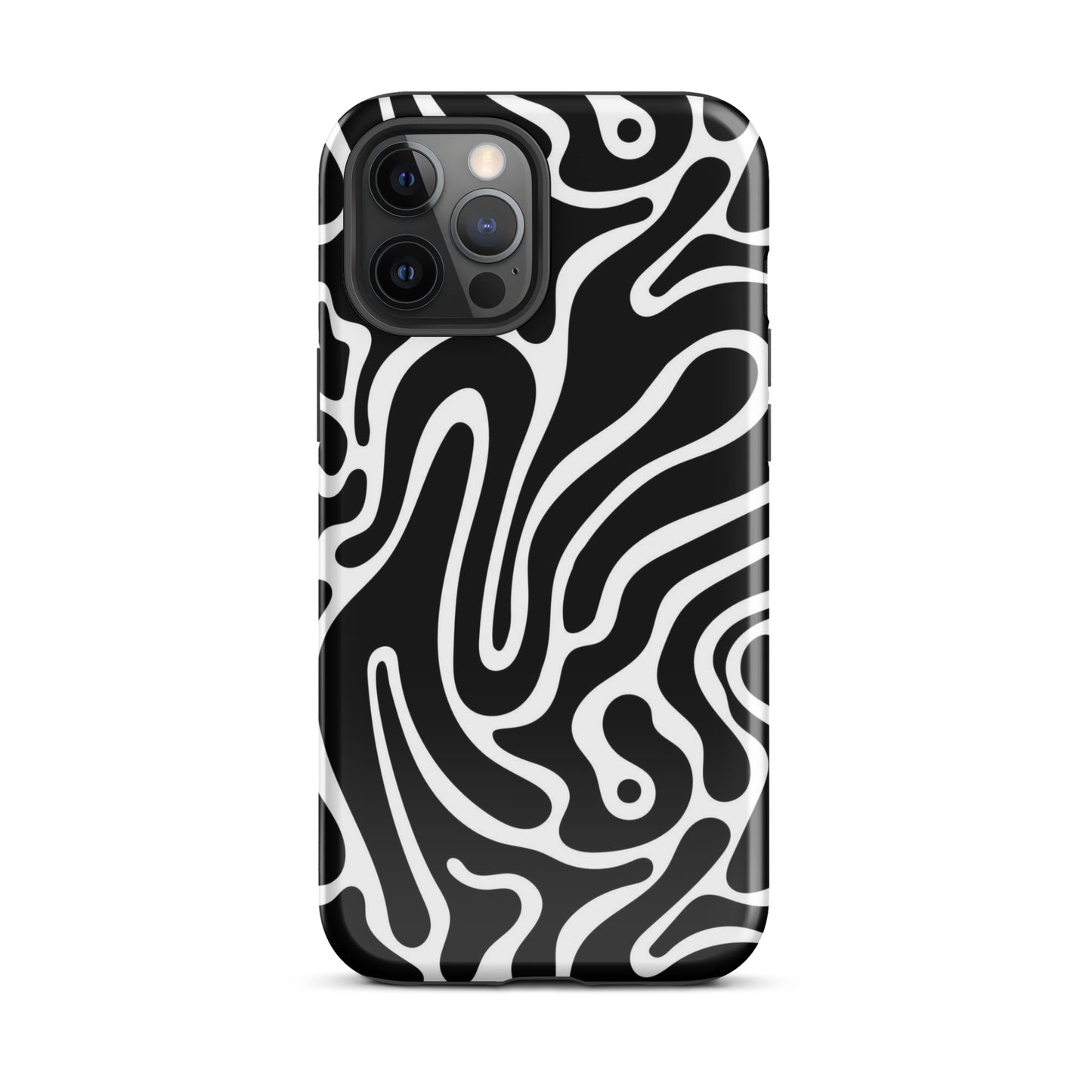 Wavy Noir iPhone Case iPhone 12 Pro Max Glossy