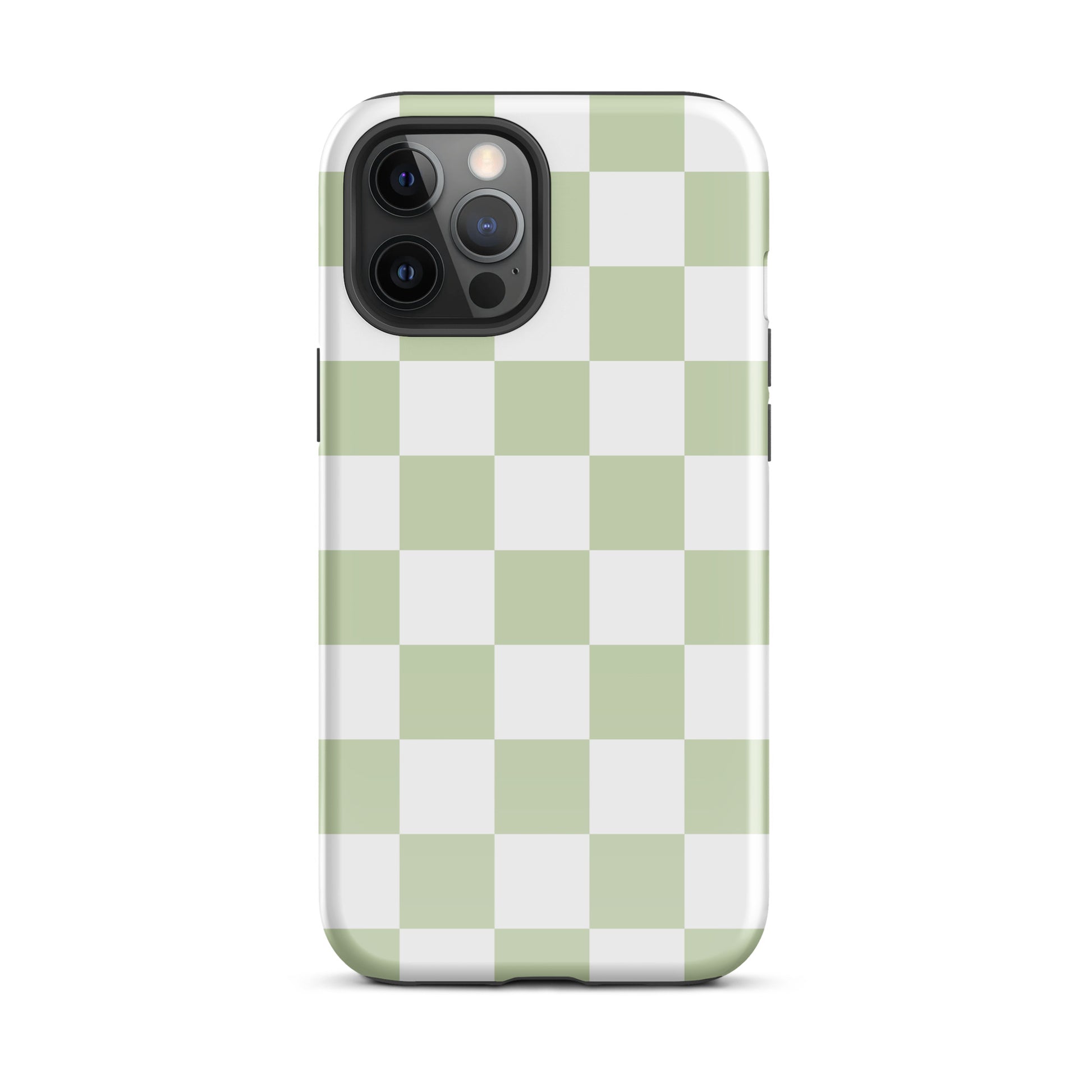 Pastel Green Checkered iPhone Case iPhone 12 Pro Max Glossy