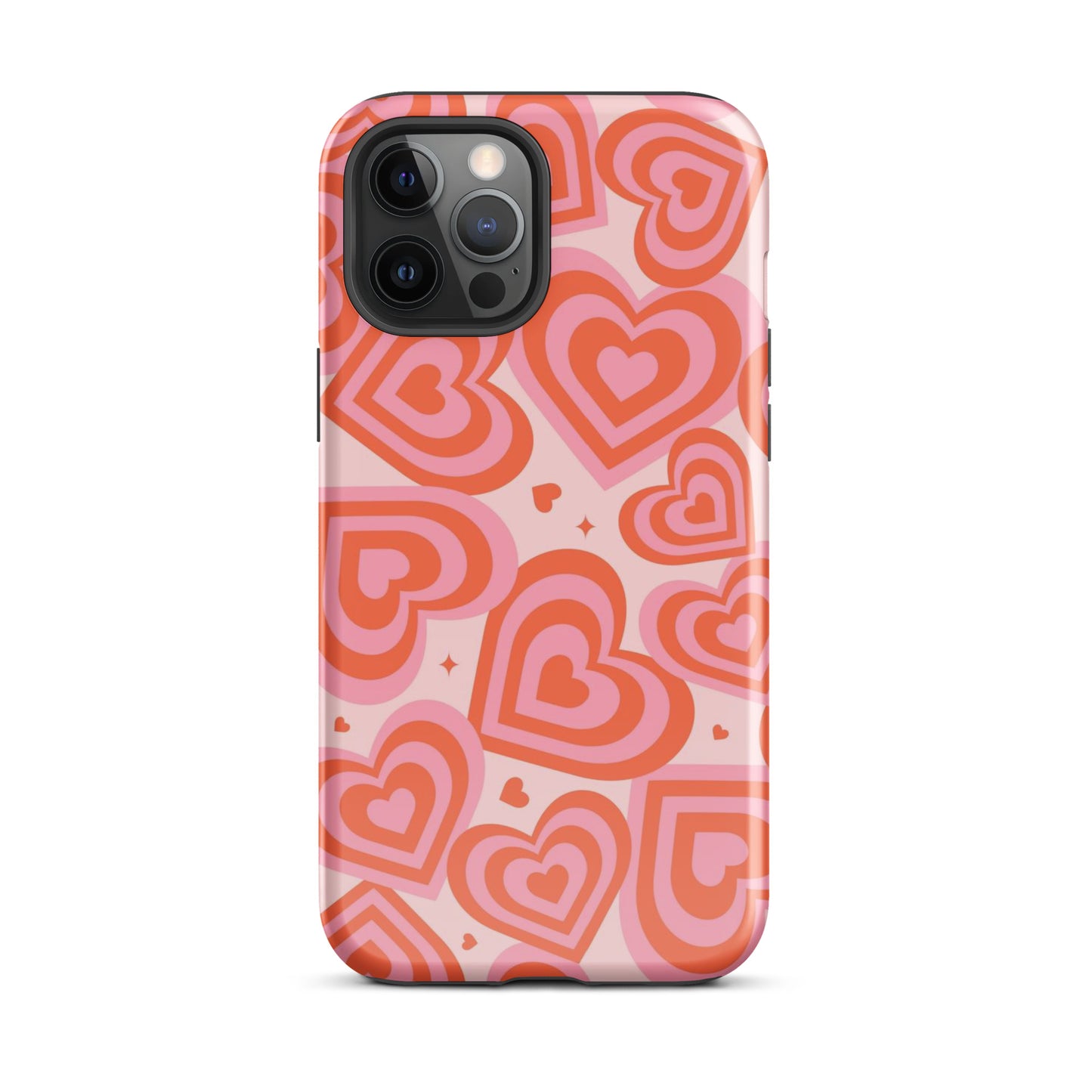 Pink & Red Hearts iPhone Case iPhone 12 Pro Max Glossy