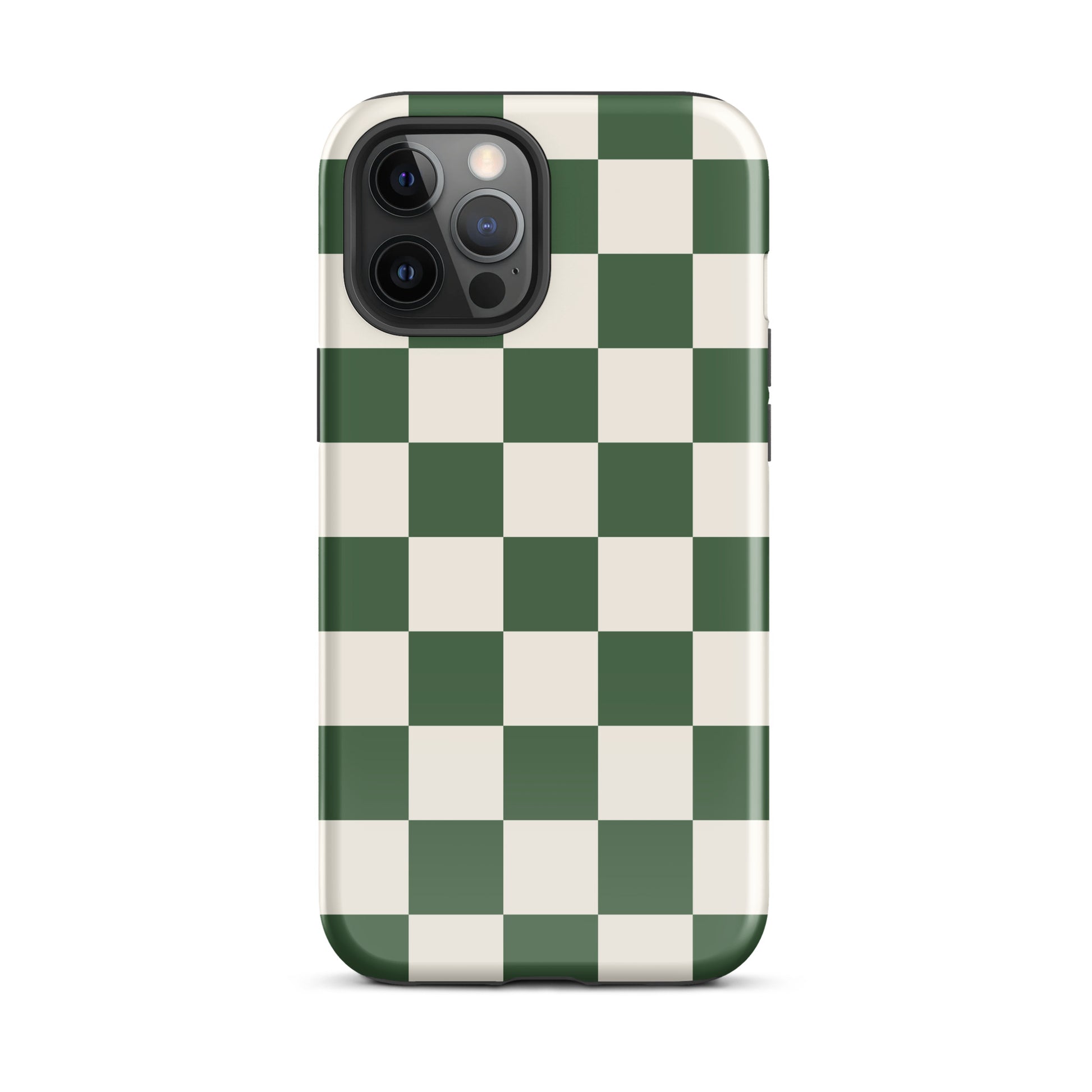 Green Checkered iPhone Case iPhone 12 Pro Max Glossy