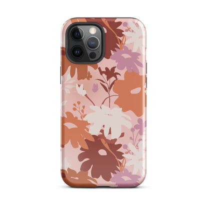 Brown Floral Fusion iPhone Case