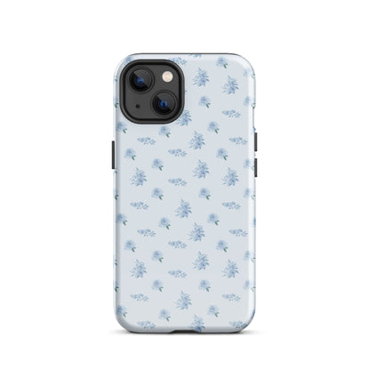 Blue Vintage Roses iPhone Case