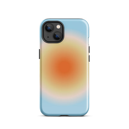 Orange & Blue Aura iPhone Case