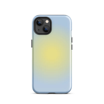 Yellow & Blue Aura iPhone Case