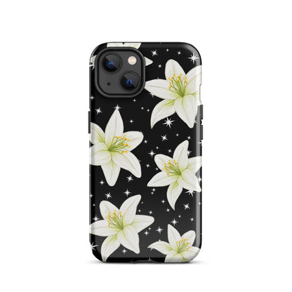 Tiger Lilies & Stars iPhone Case