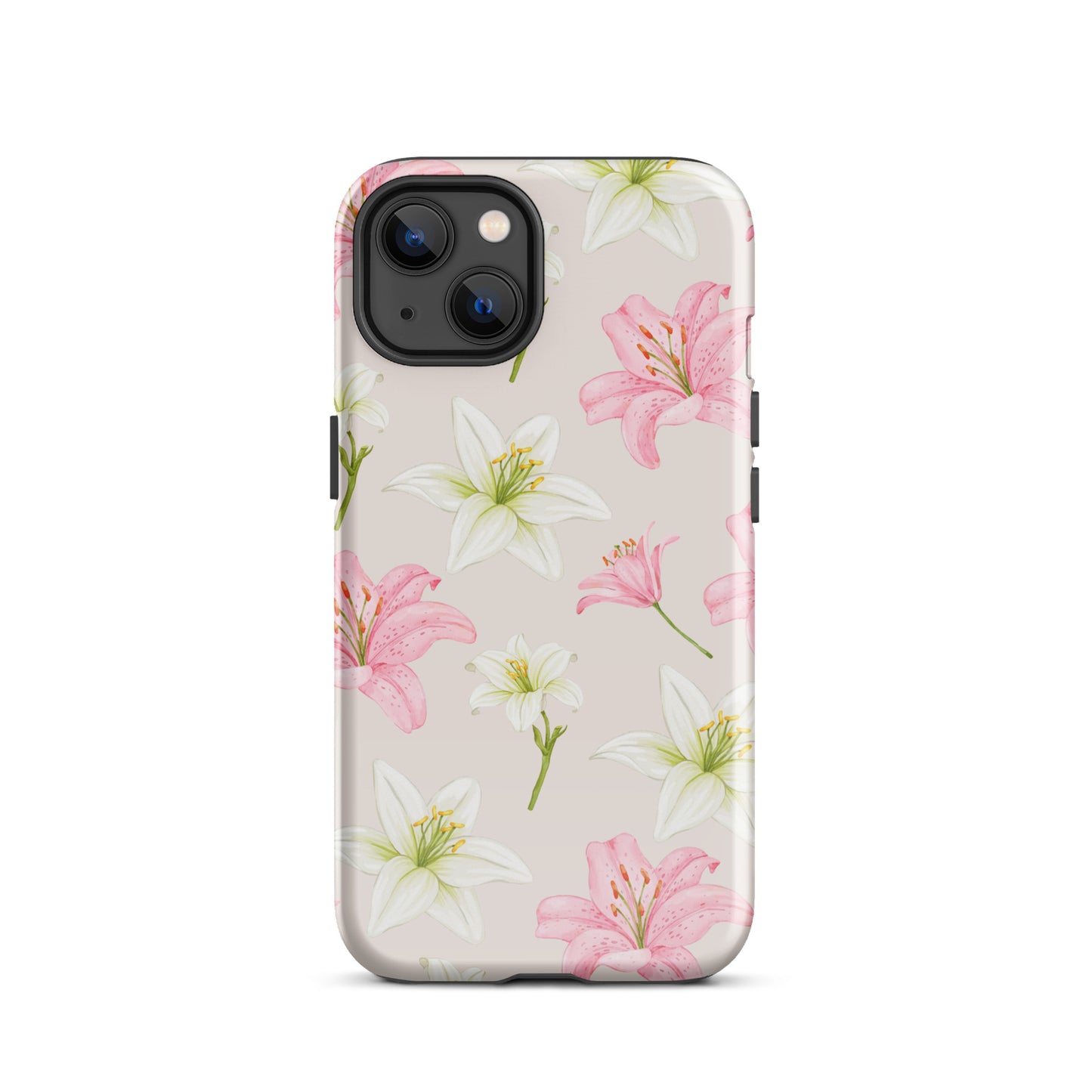 Beige Tiger Lily iPhone Case