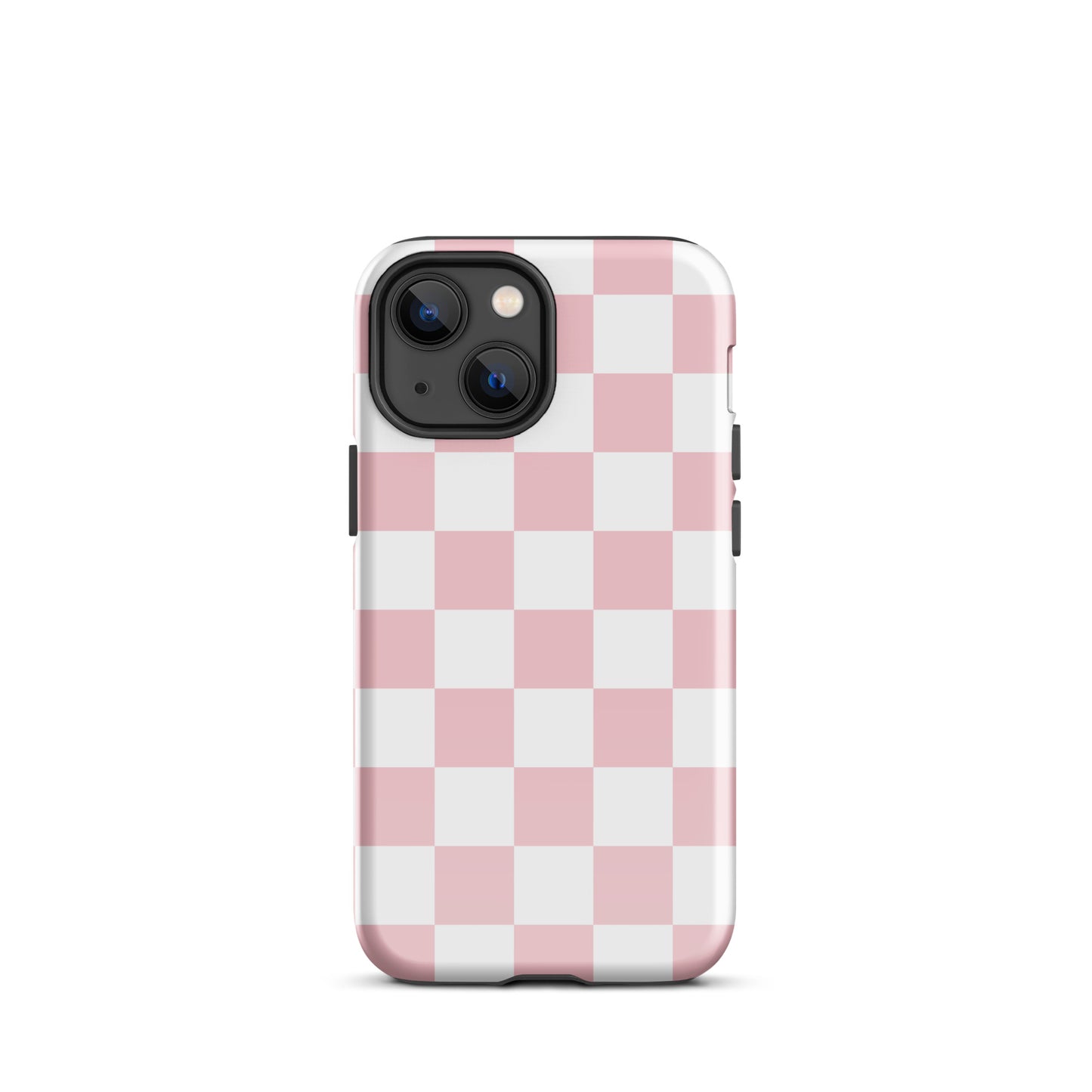 Pastel Pink Checkered iPhone Case iPhone 13 mini Glossy