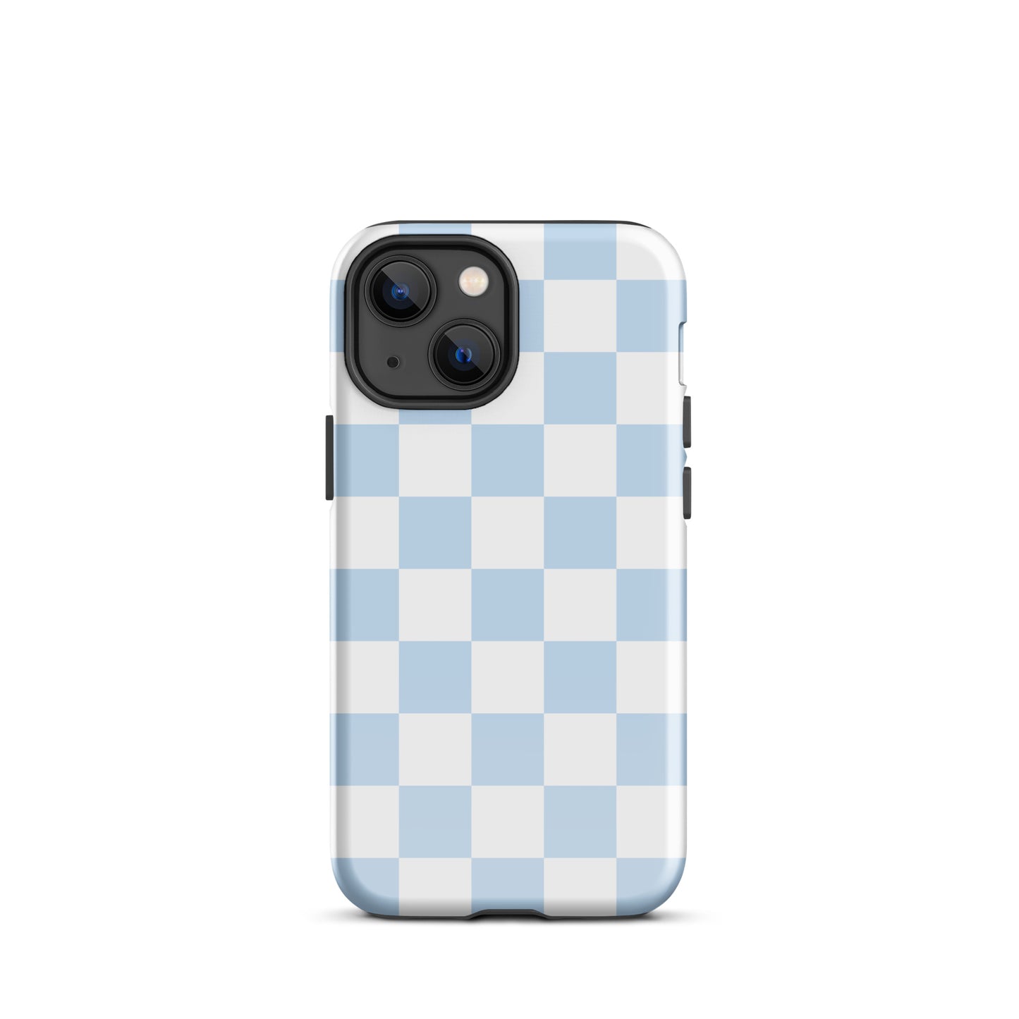 Pastel Blue Checkered iPhone Case iPhone 13 mini Glossy