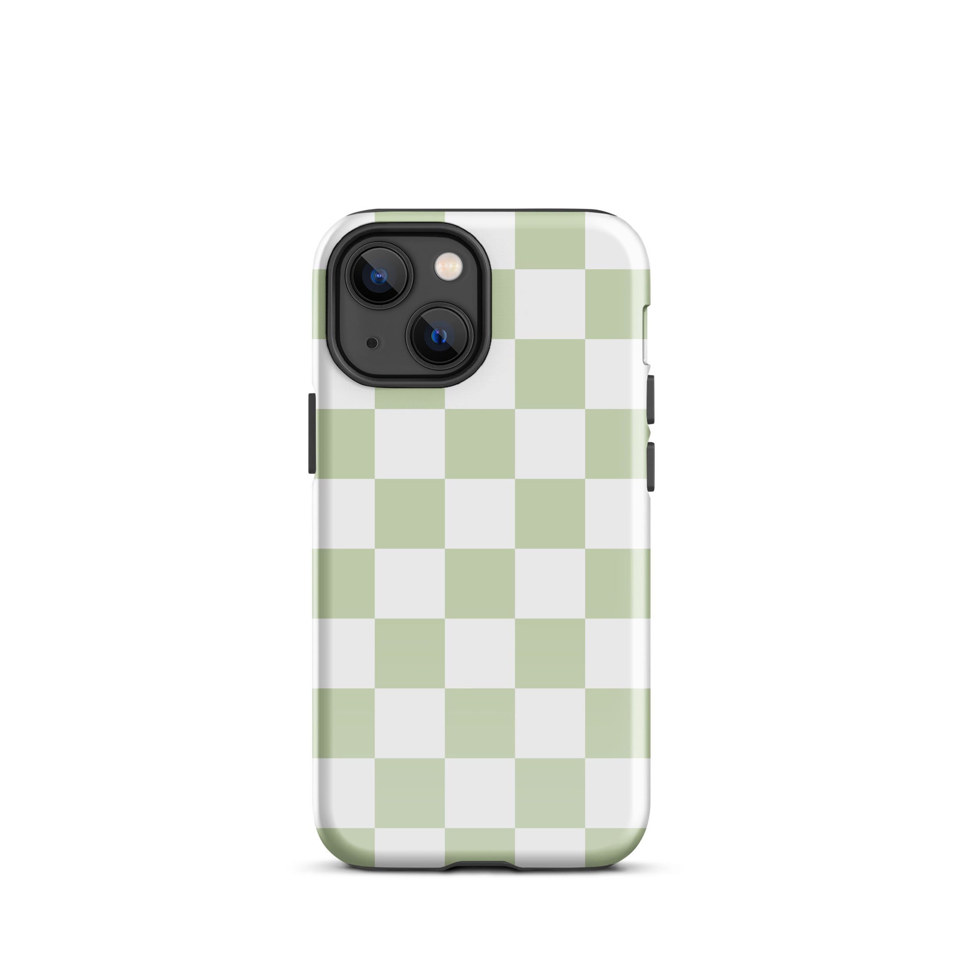 Pastel Green Checkered iPhone Case iPhone 13 mini Glossy